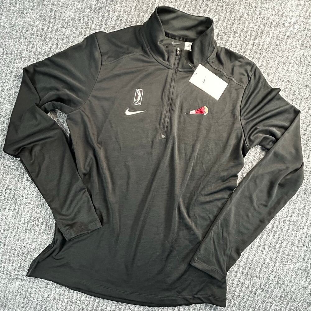 NWT Nike College Park Skyhawks G League 1/4 Zip Men L Tall Black Pullover